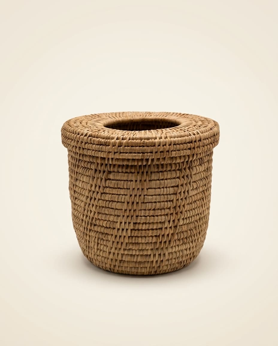 Coiled Rattan Vessel
