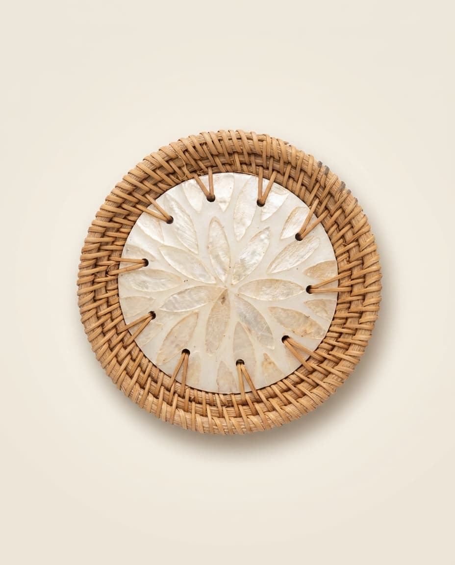 Capiz Coaster — Pearl Petal