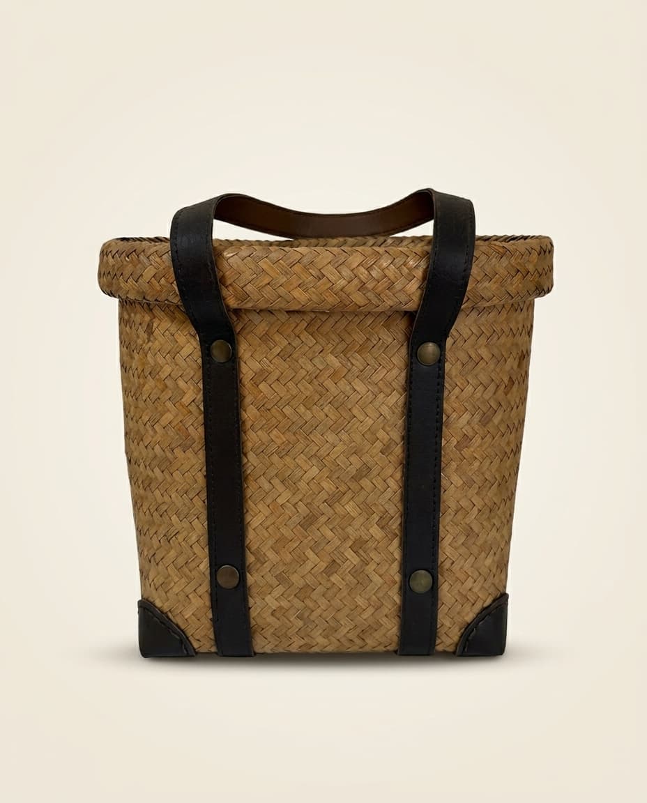 Seagrass Tote — Leather Trim