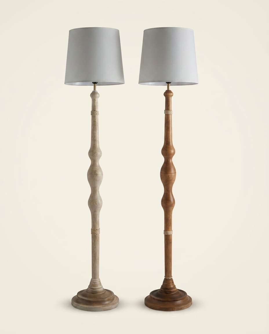 Turned-Wood Floor Lamp view 2