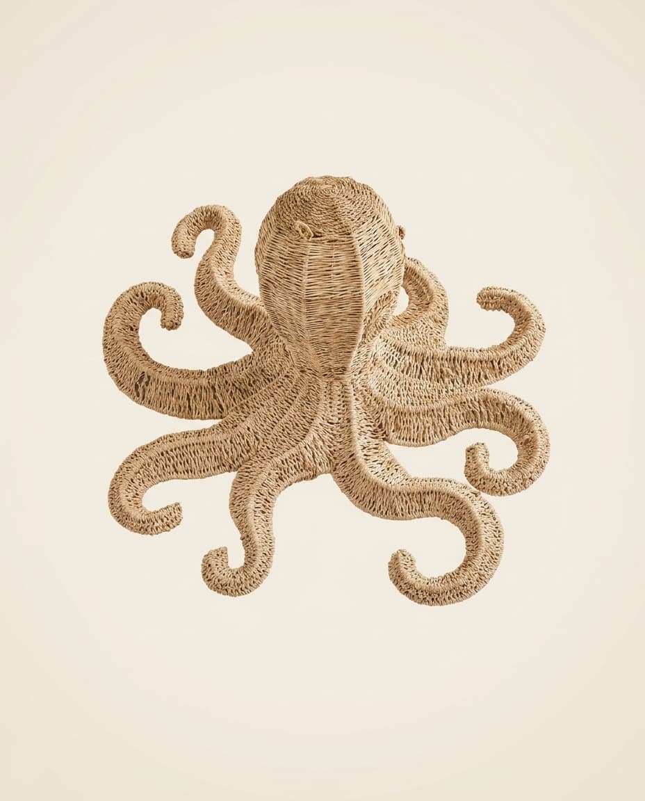 Woven Octopus Wall Sculpture