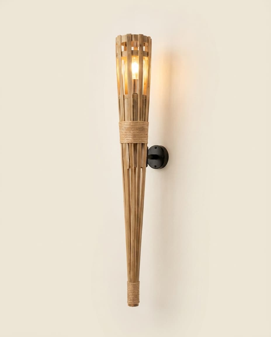Bamboo Wall Torch view 2