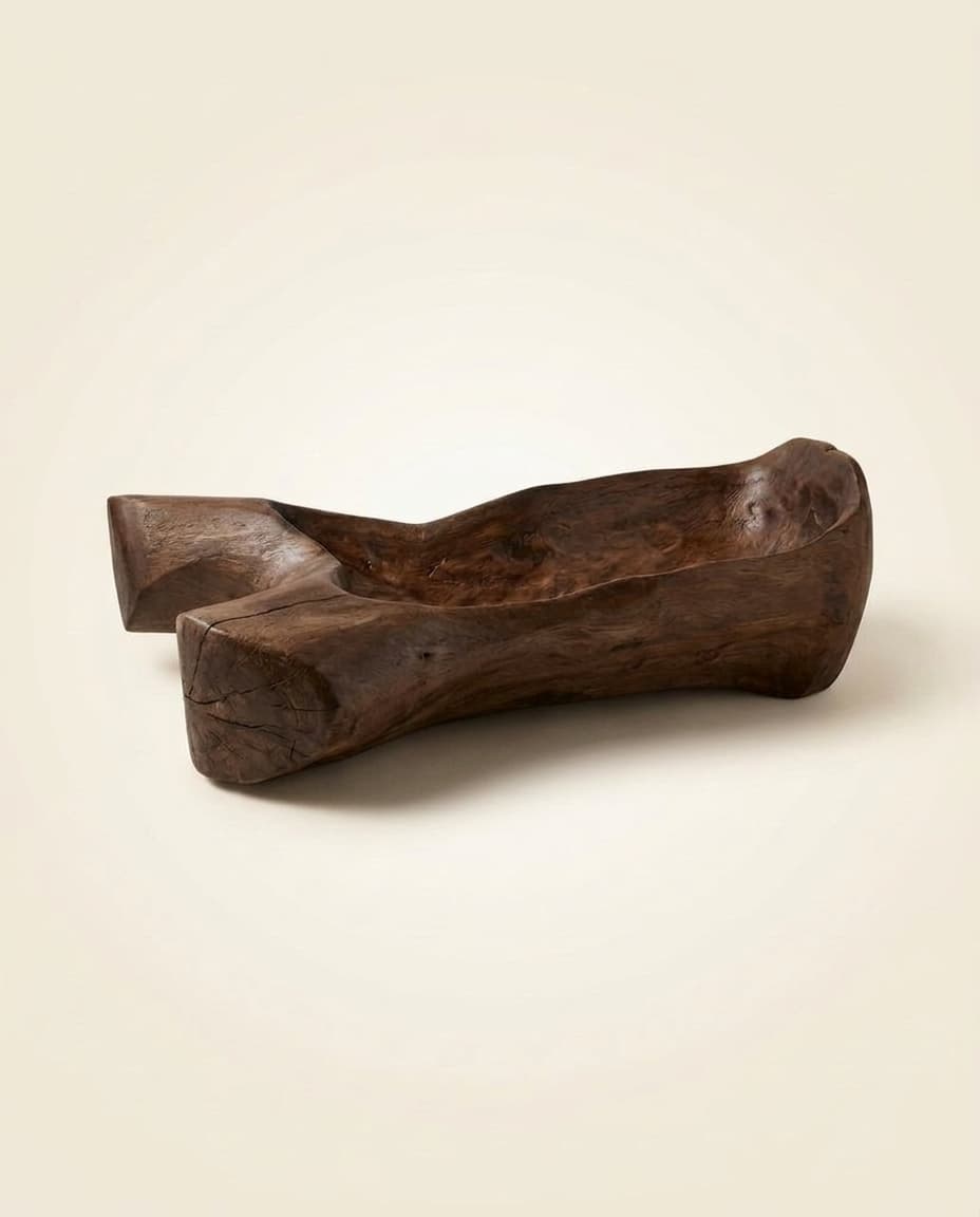 Carved Wood Bowl, Dark