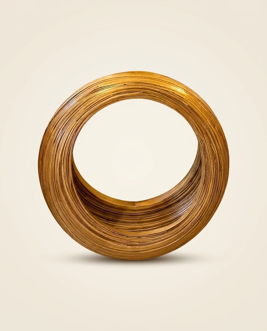 Coiled Bamboo Key Ring Tray