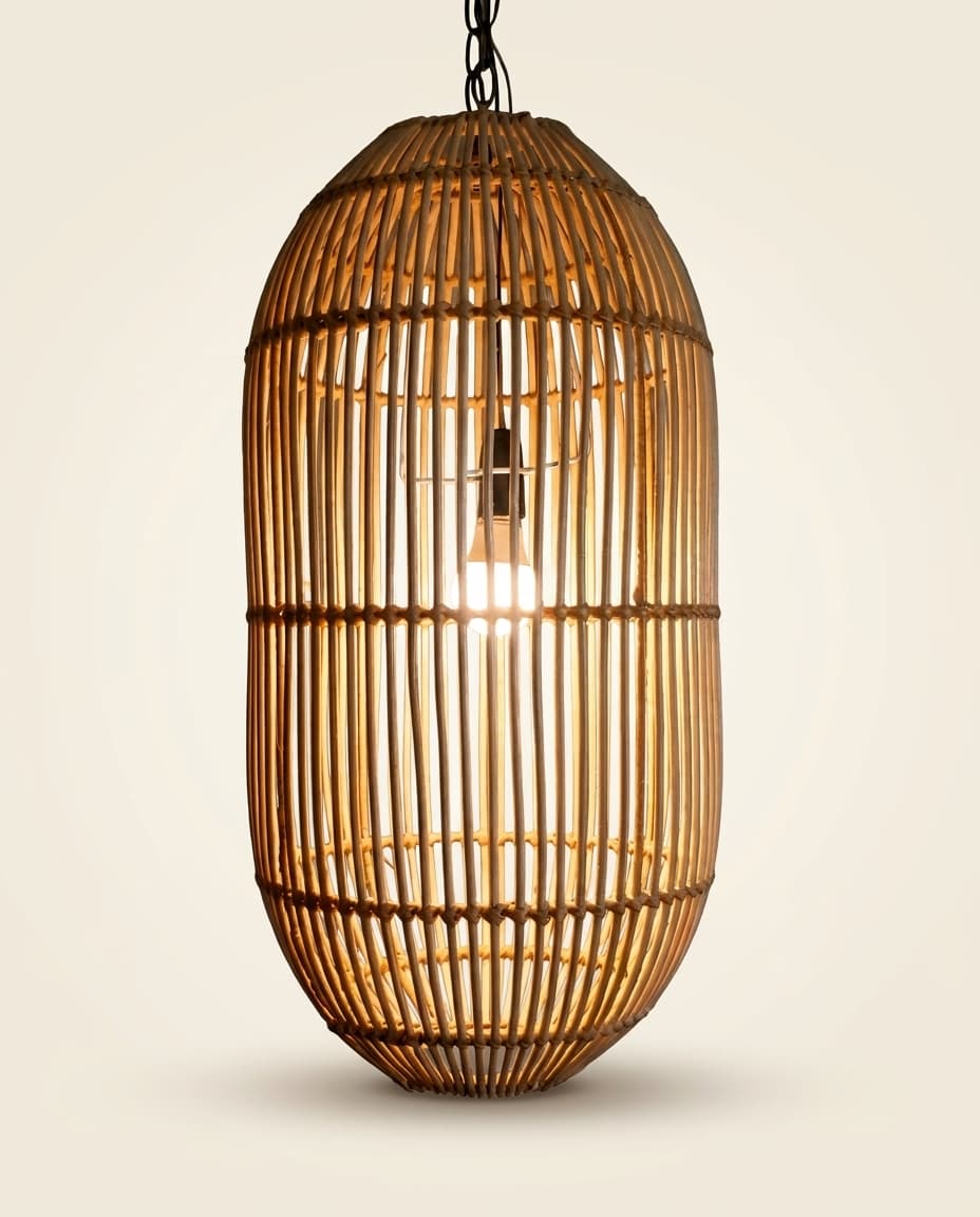 Capsule Rattan Birdcage Pendant