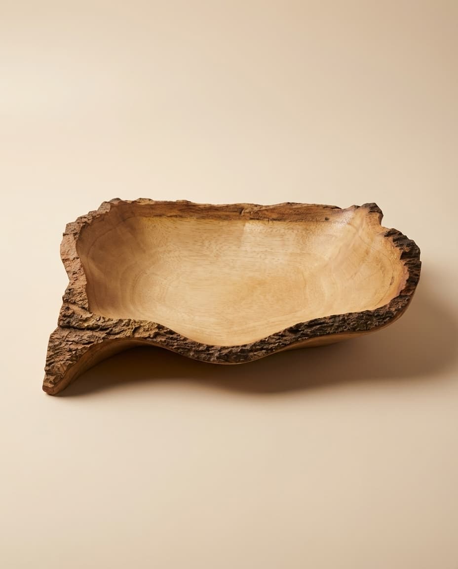Exposed Wood Large Bowl