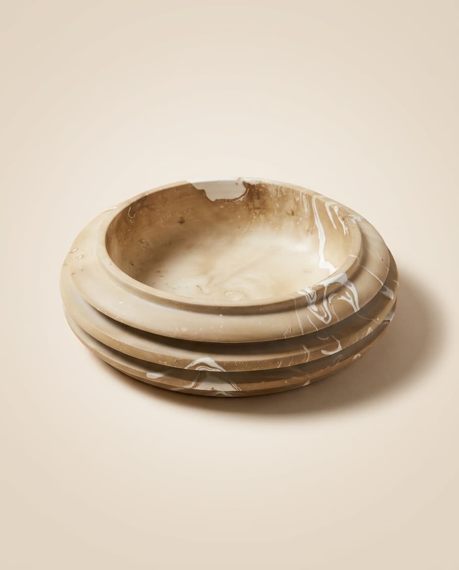Marbled Stepped-Rim Plate view 2