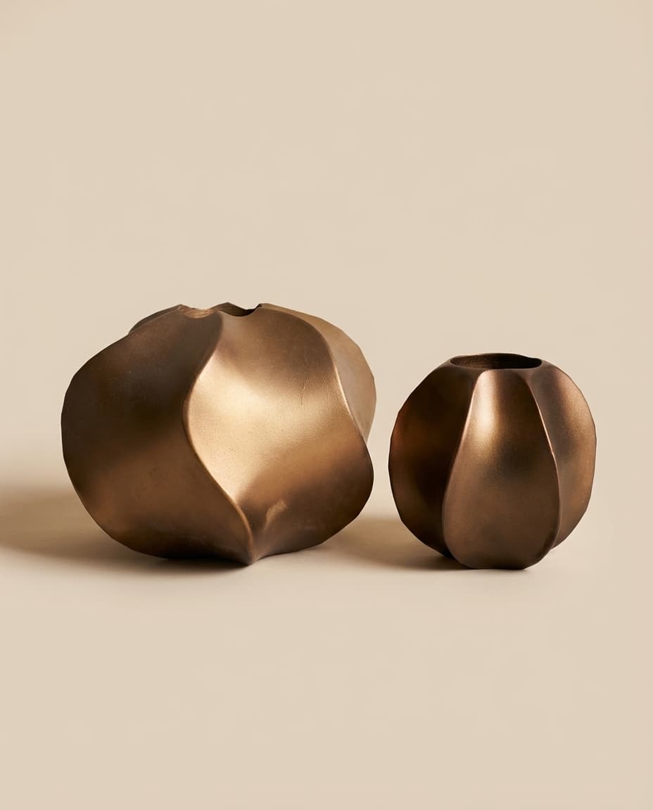 Bronze Dipped Vase Pair