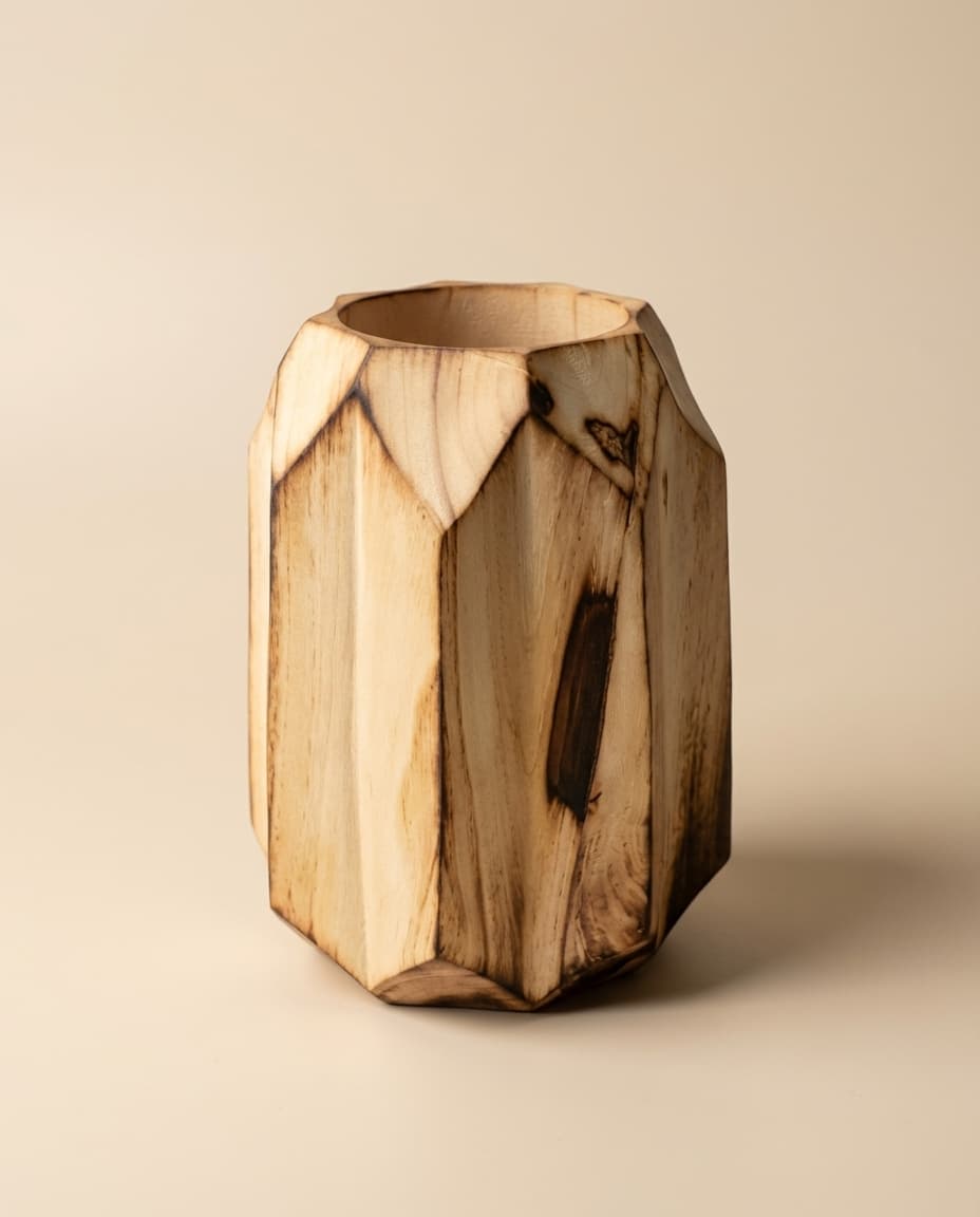 Flame Charred Medium Vase