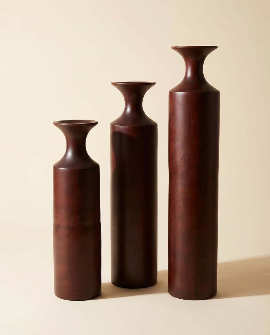 Oak Slim Vase Trio S/M/L