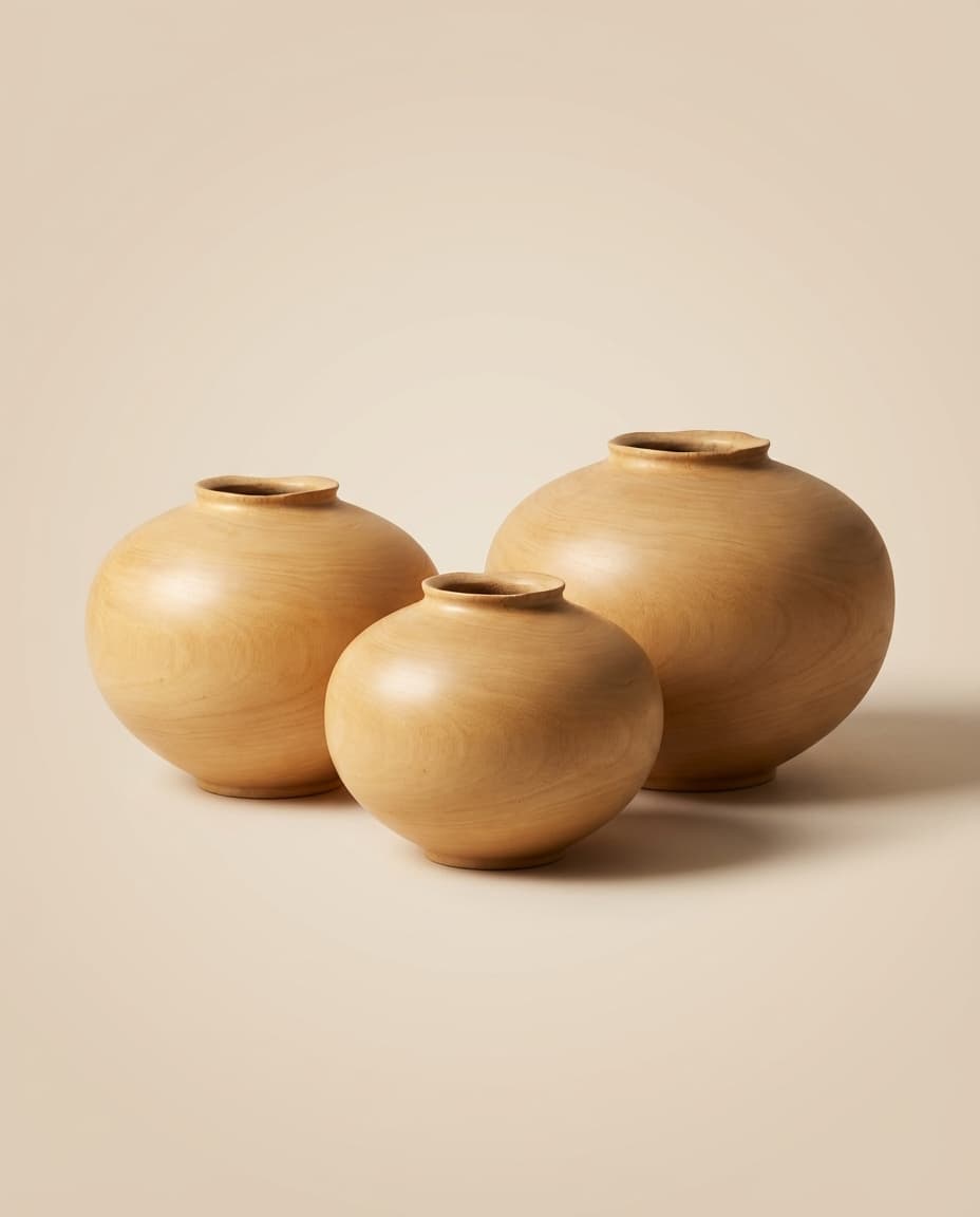 Plain Smooth Vase Trio S/M/L