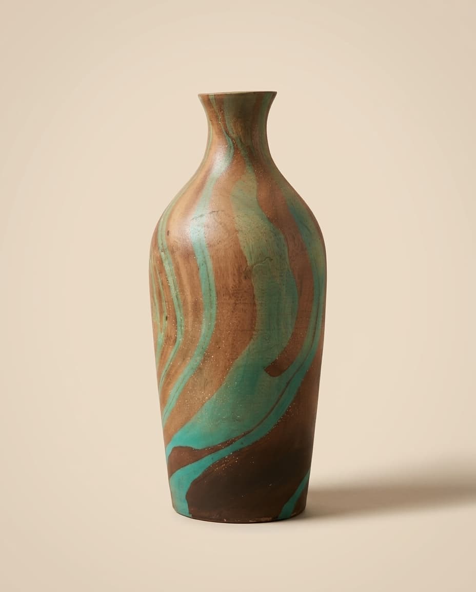 Turquoise Bottle Vase view 3