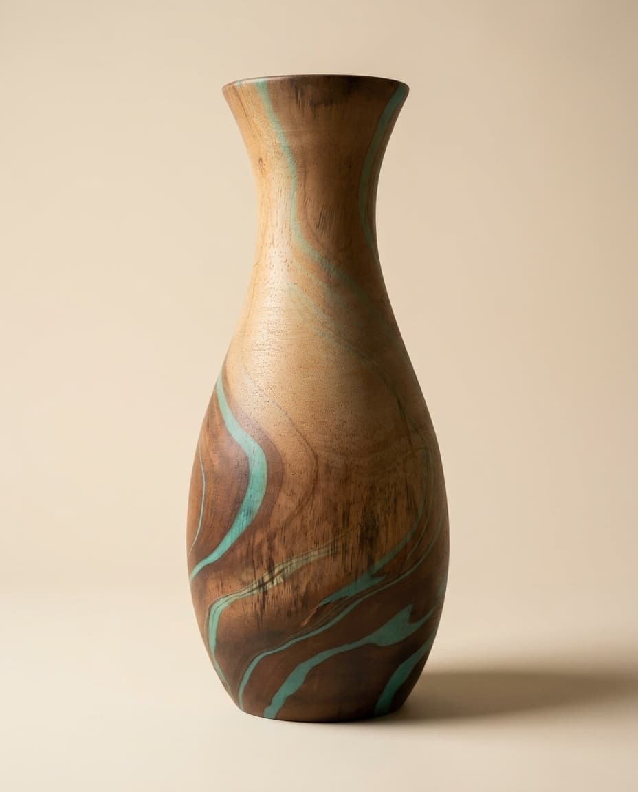 Turquoise Classic Flared Vase view 2