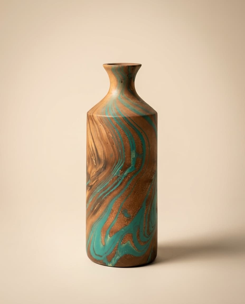 Turquoise Flat-Shoulder Bottle view 2