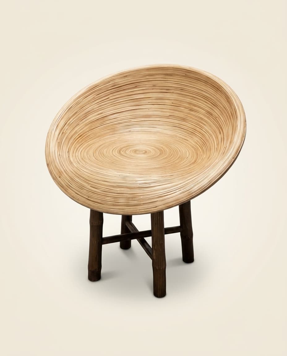 Coiled Bamboo Round Table