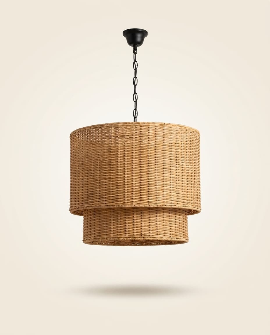 Woven Drum Pendant