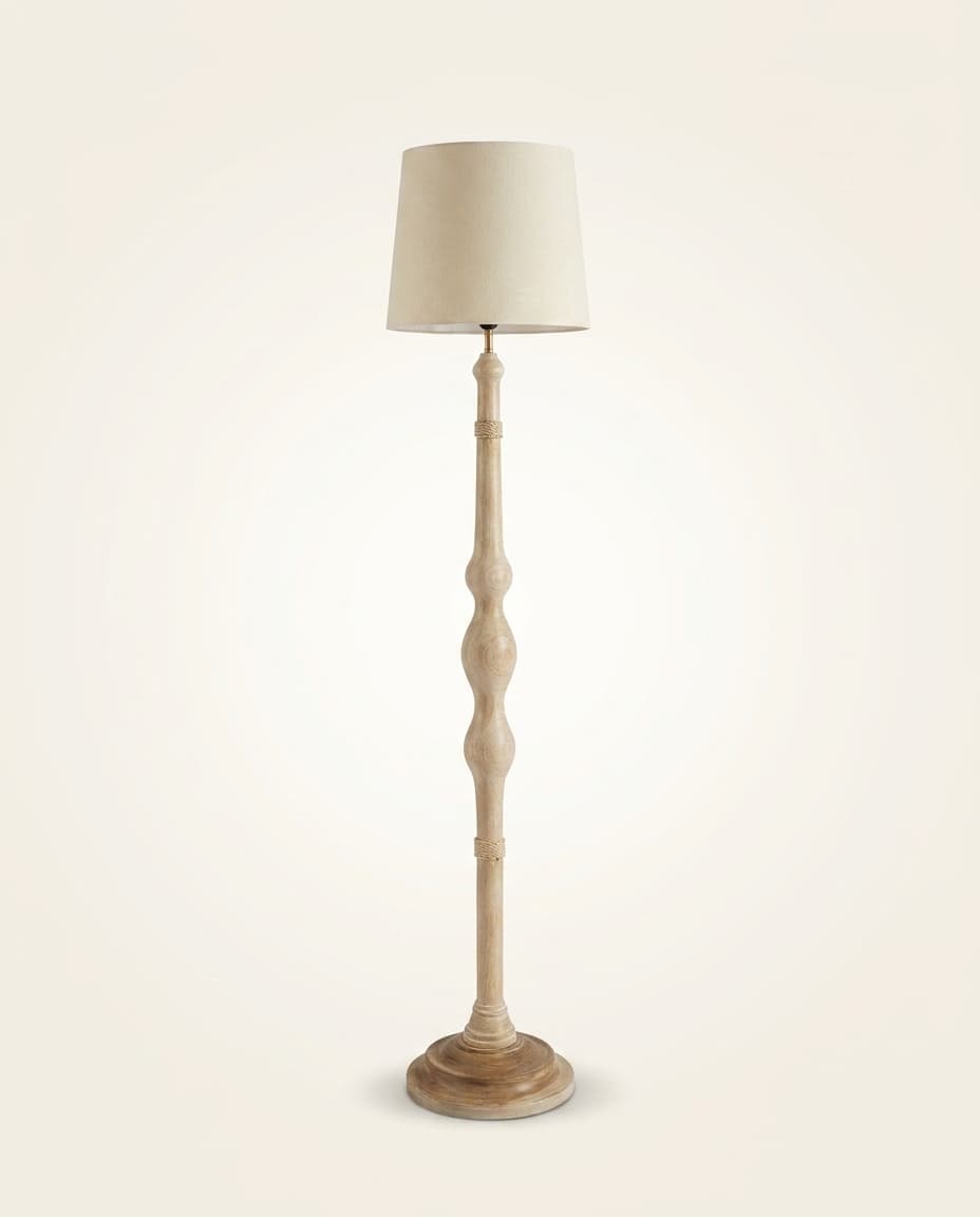 Turned-Wood Floor Lamp
