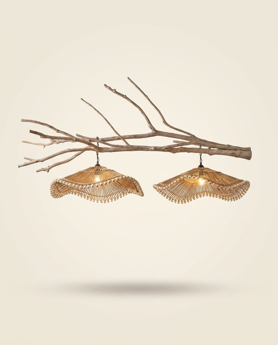 Fan-Shade Branch Pendant