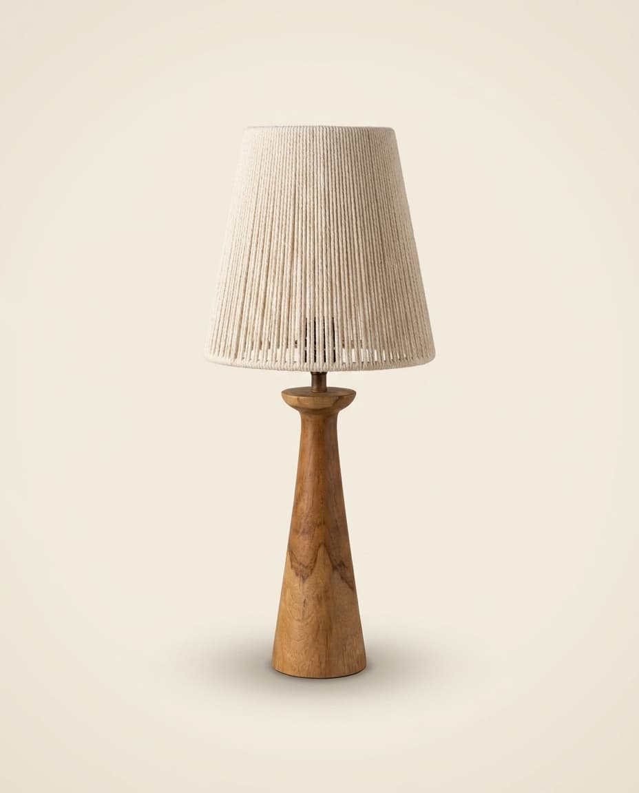 Turned-Wood Table Lamp