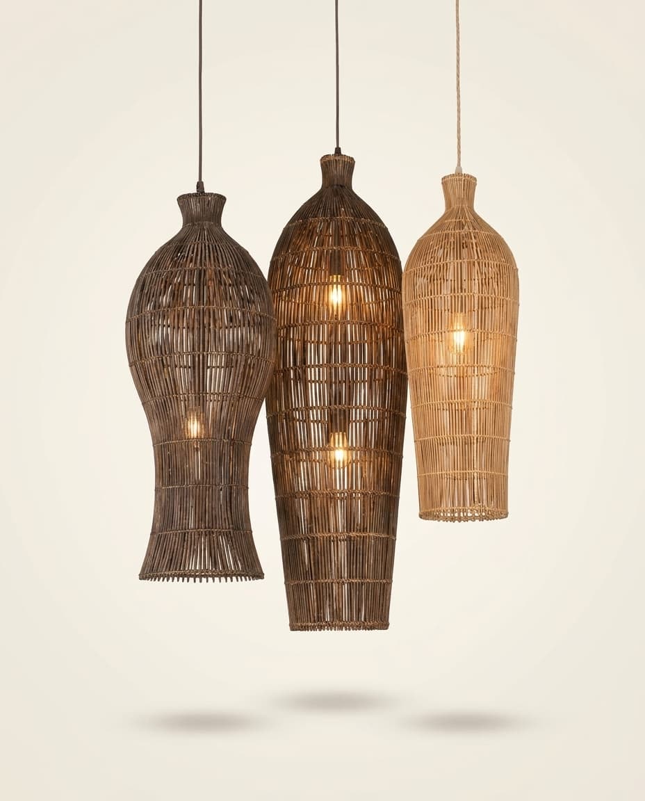 Bottle-Form Pendant Trio