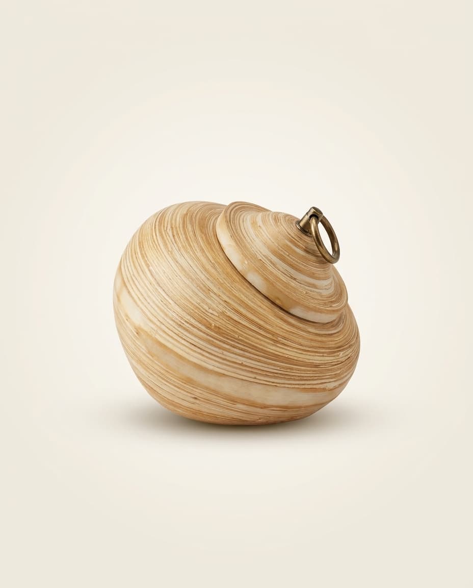 Coiled Bamboo Lidded Jar