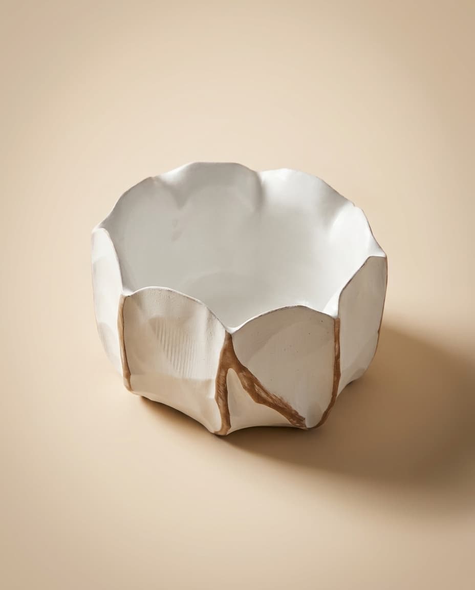 White Ruffle Bowl