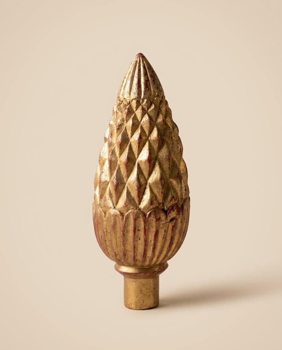 Gold Pinecone Finial