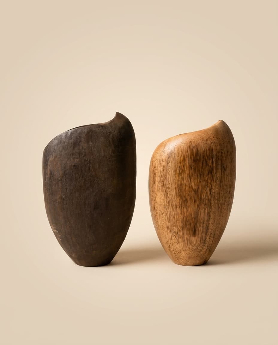 Slanted-Mouth Pod Vase