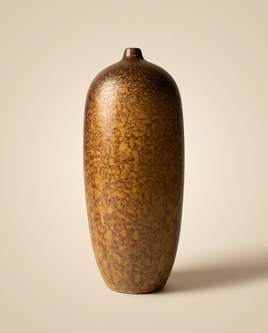 Speckled Gold Ovoid Vase