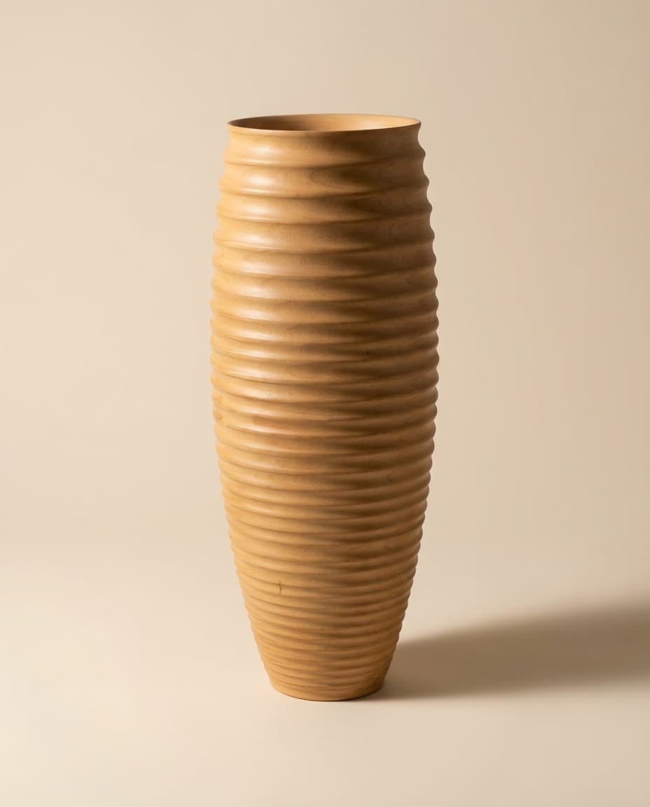 Ringed Tall Cylinder Vase