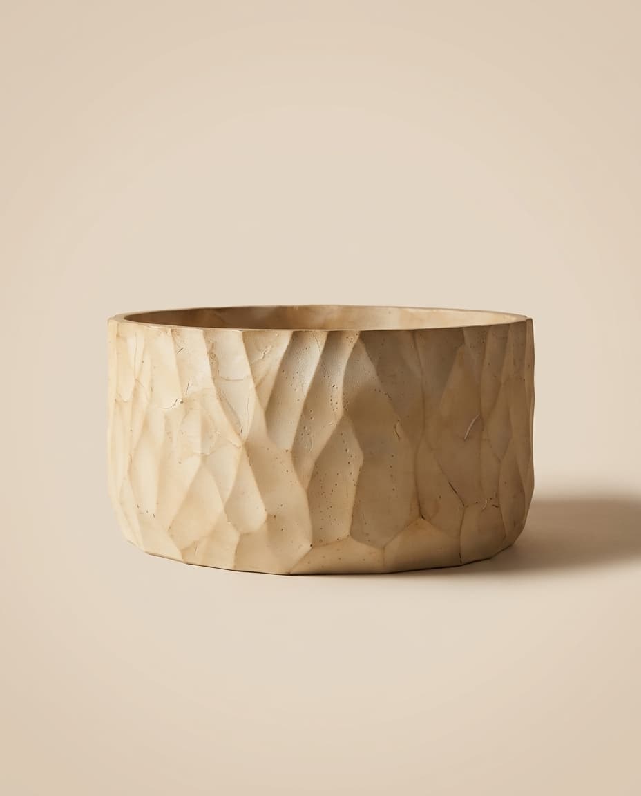 Chip-Carved Low Planter