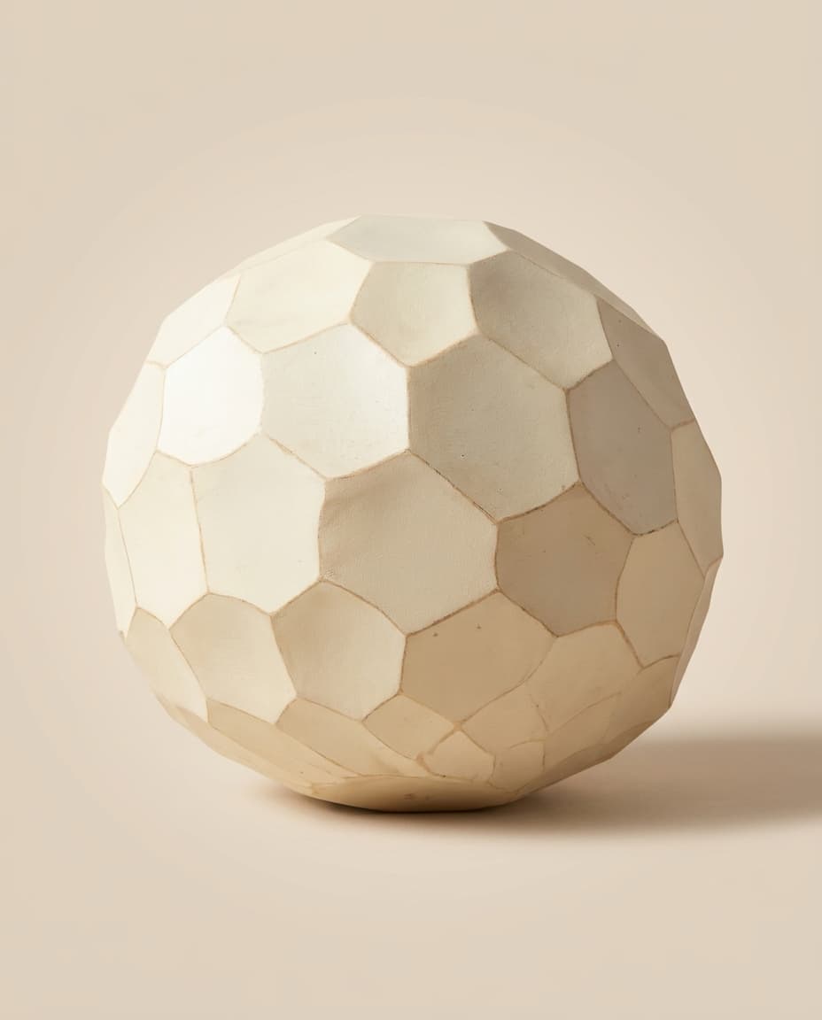 White Faceted Globe