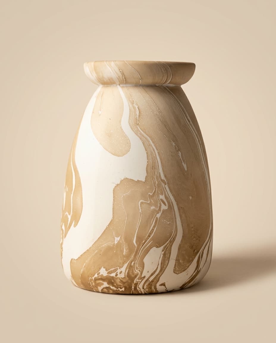 Marbled Lipped Vase