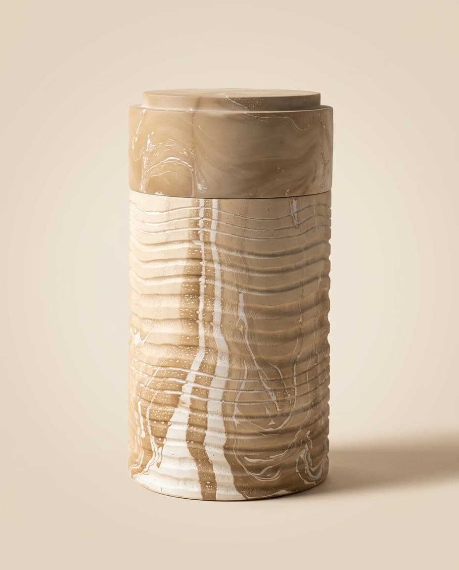 Marbled Ring Lidded Canister