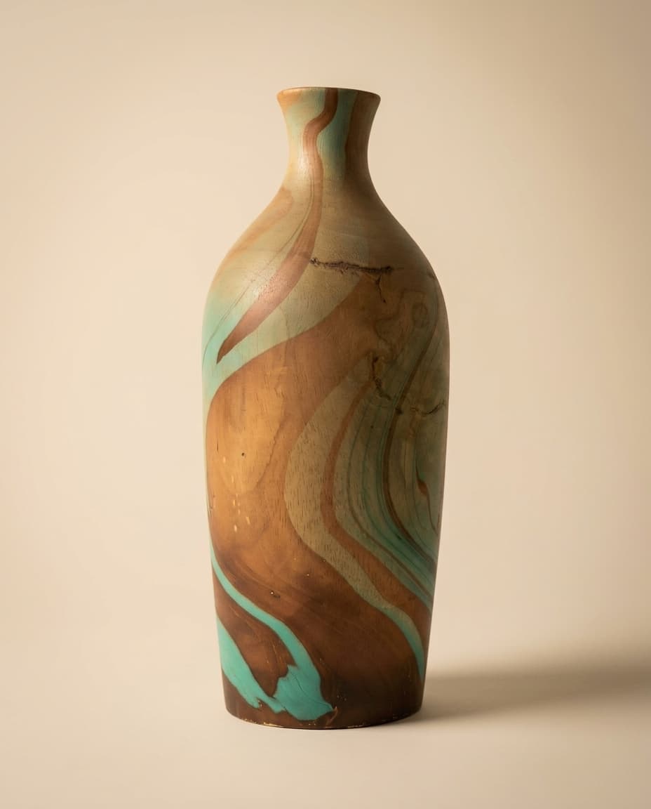 Turquoise Bottle Vase