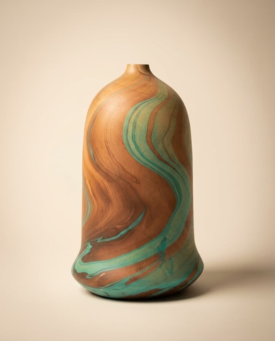 Turquoise Bell Bottle