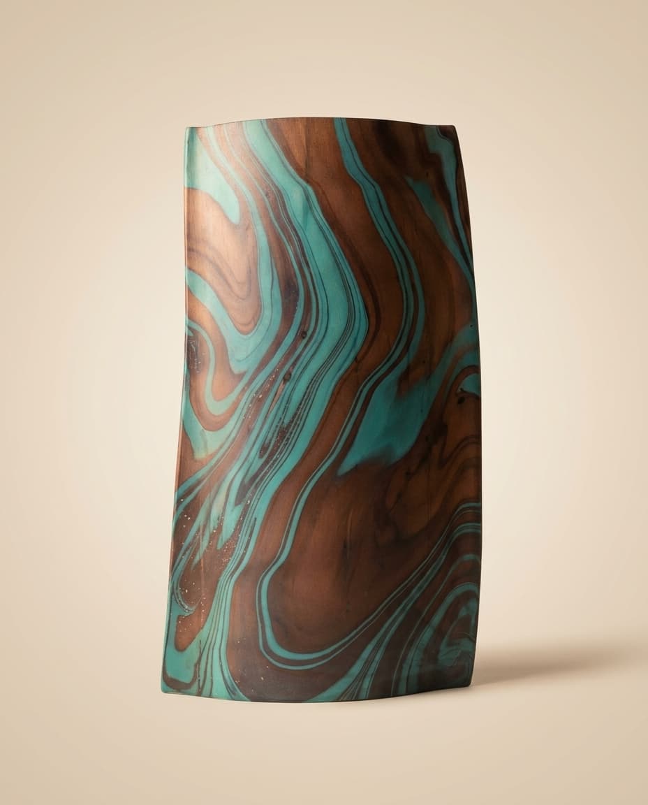 Turquoise Flat Panel Vase