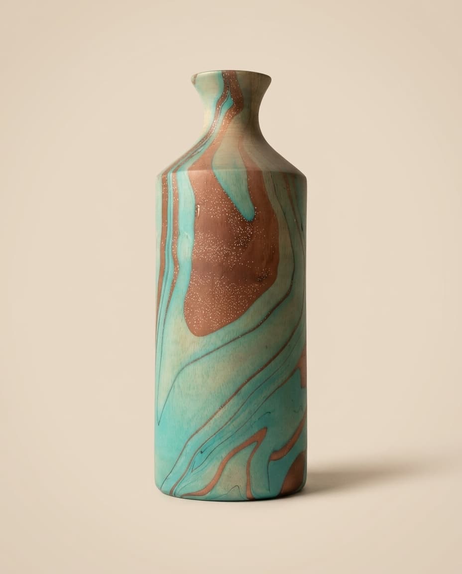 Turquoise Flat-Shoulder Bottle