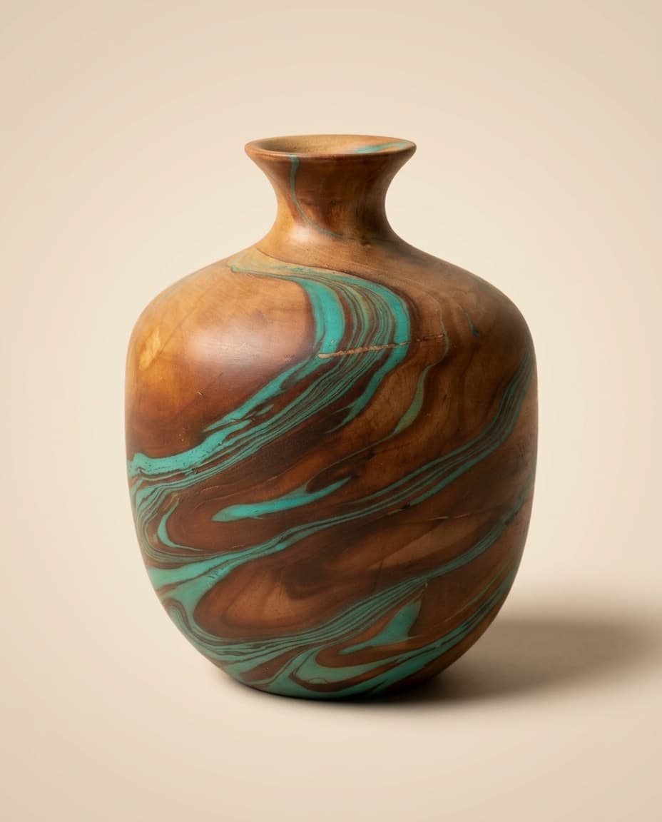 Turquoise Round Bud Vase