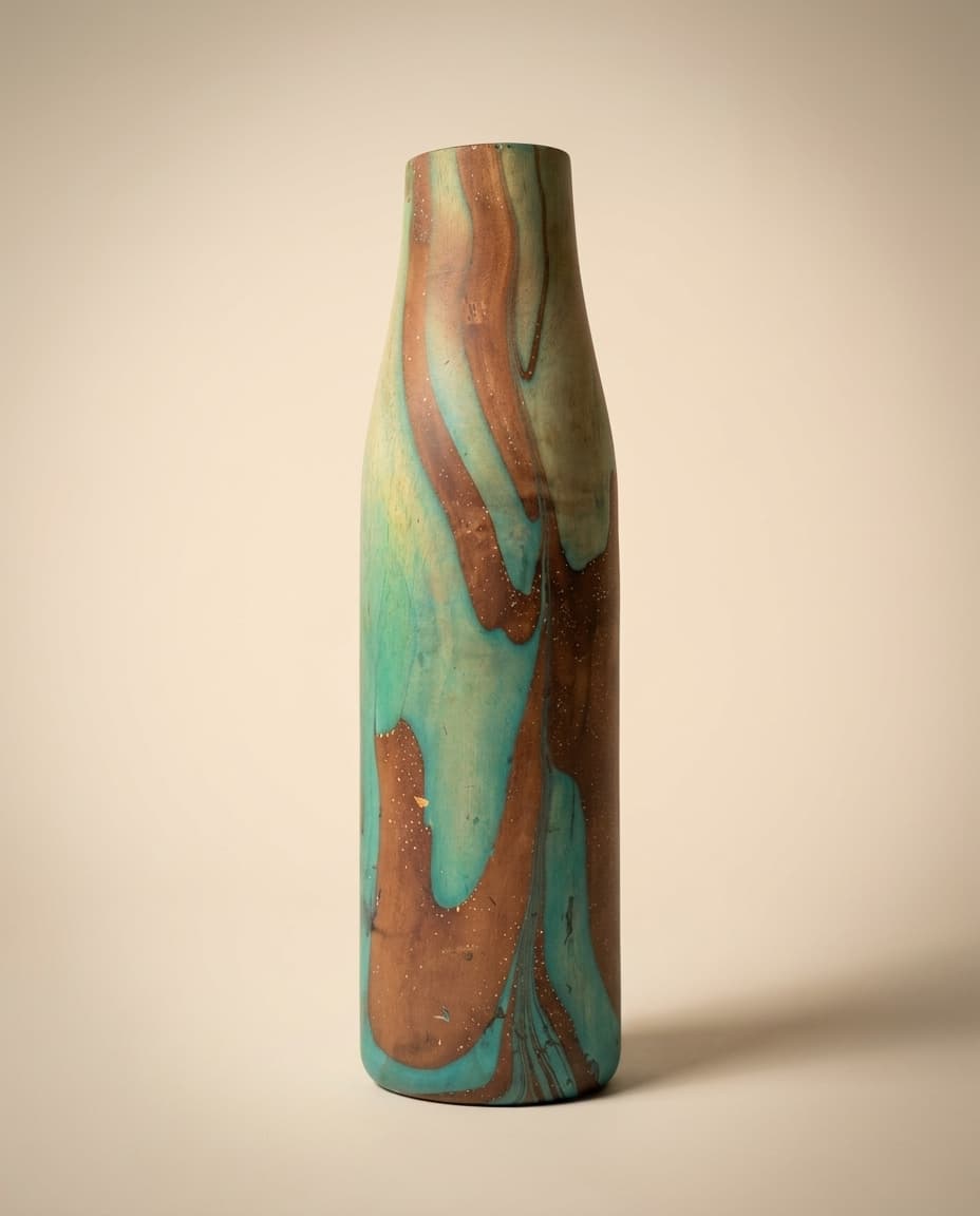 Turquoise Shouldered Column Vase